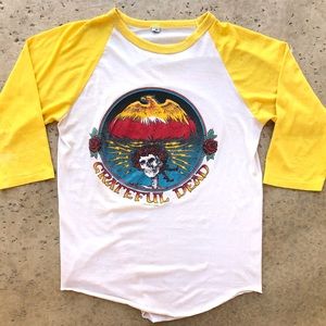 Grateful Dead Vintage 1979 1980 Tour Raglan Shirt